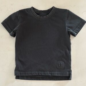 Little Bipsy Elevated Tee in Charcoal. Size 18-24M